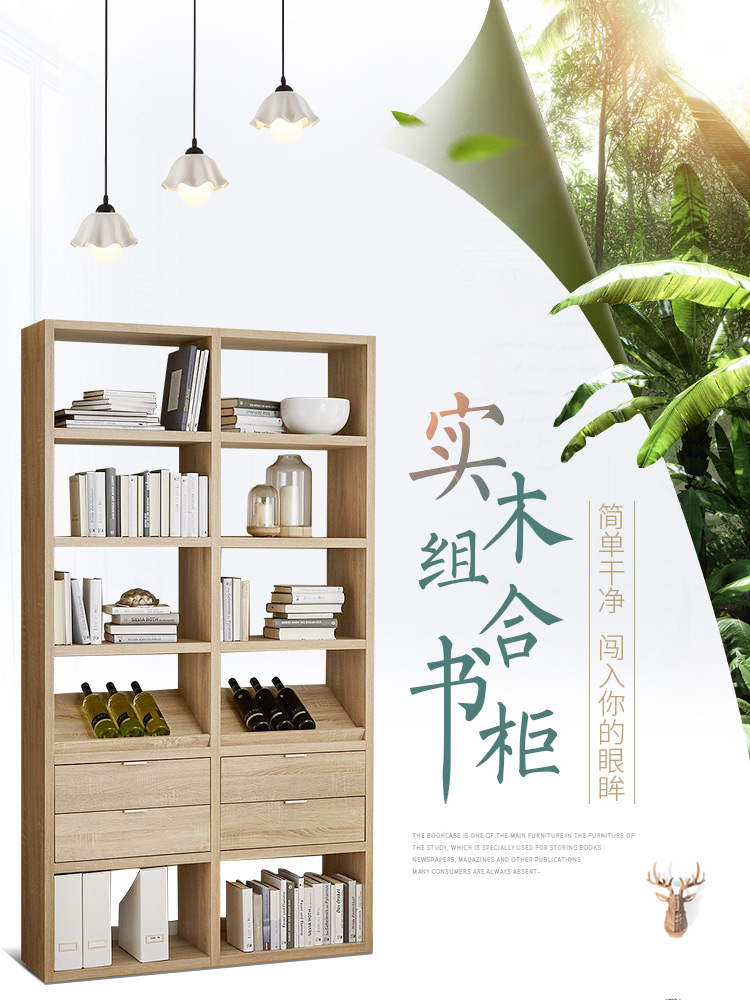 家具实木组合书柜