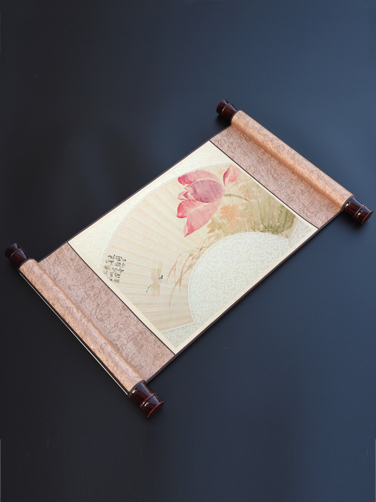 花卉扇面修复