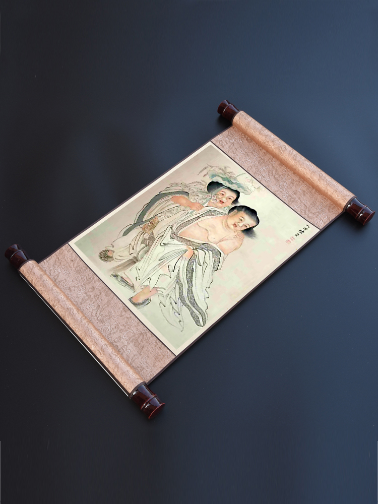 人物画修复—清代陈荣《和合二仙图》
